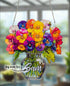 Everlasting Pansies in Vase Personalised